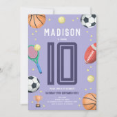 Meisjes Modern Paarse sport Kaart (Voorkant)