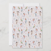 Meisjes Modern Paarse Turnen Kinderen Verjaardag Bedankkaart (Achterkant)