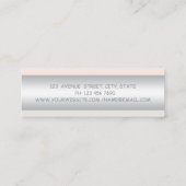 Meisjes Modern Professional Charming Mini Visitekaartje (Achterkant)