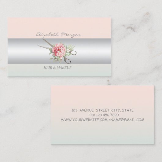 Meisjes Modern Professional Charming, Vloer, Sciss Visitekaartje (Voorkant / Achterkant)