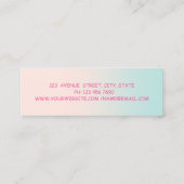 Meisjes Modern Professional Mini Visitekaartje (Achterkant)