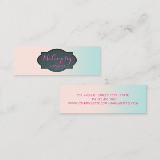 Meisjes Modern Professional Mini Visitekaartje (Voorkant / Achterkant)