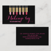 Meisjes Modern Professional, zwart, lipstick Visitekaartje (Voorkant / Achterkant)