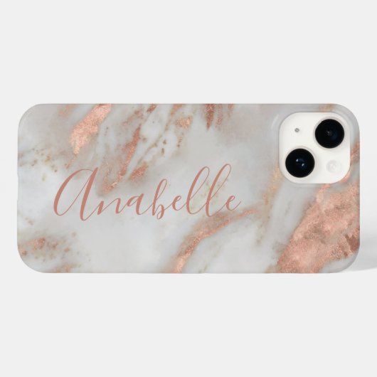 Meisjes modern roos goud glitter elegant name scri Case-Mate iPhone case (Achterkant (horizontaal))