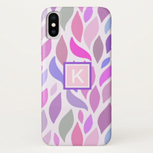 Meisjes Modern Roze Geometric Aangepast Monogram Case-Mate iPhone Case