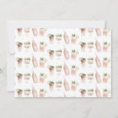 Meisjes modern roze kerkbachelorette weekend aankondiging (Achterkant)