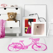 Meisje's  Modern Roze Paarse Fiets Badmat