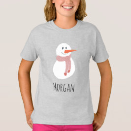 Meisjes Modern Snowman Winter Family T-Shirt