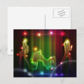 Meisjes Modern Trendy Neon Lights Briefkaart (Voorkant / Achterkant)