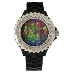 Meisjes Modern Trendy Neon Lights Horloge