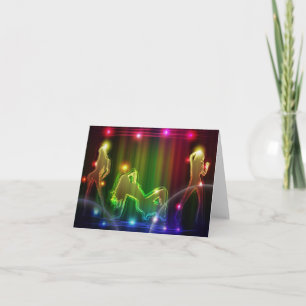 Meisjes Modern Trendy Neon Lights Kaart