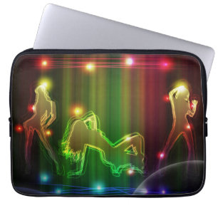 Meisjes Modern Trendy Neon Lights Laptop Sleeve