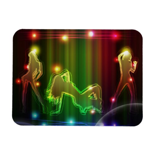 Meisjes Modern Trendy Neon Lights Magneet (Horizontaal)