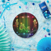 Meisjes Modern Trendy Neon Lights Papieren Bordje (Feest)