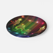 Meisjes Modern Trendy Neon Lights Papieren Bordje (Gekanteld)