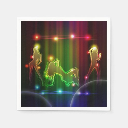 Meisjes Modern Trendy Neon Lights Servet (Voorkant)