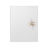 Meisjes Modern White Gold Name Script Monogramed Notitieblok (Linkerzijde)