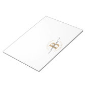 Meisjes Modern White Gold Name Script Monogramed Notitieblok (Schuin)