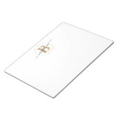 Meisjes Modern White Gold Name Script Monogramed Notitieblok (Schuin)