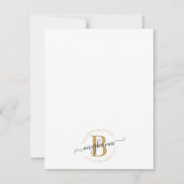 Meisjes Modern White Gold Name Script Monogramed Notitiekaartje (Voorkant)