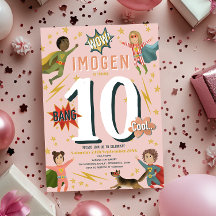 Meisjes Moderne Actie Superheld Kids Verjaardag