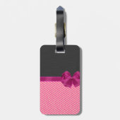 Meisjes Moderne Chic Stripes-Personalized Bagagelabel (Achterkant verticaal)