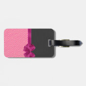 Meisjes Moderne Chic Stripes-Personalized Bagagelabel (Achterkant horizontaal)