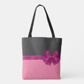 Meisjes Moderne Chic Stripes-Personalized Tote Bag (Achterkant)