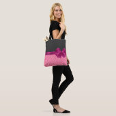 Meisjes Moderne Chic Stripes-Personalized Tote Bag (Op model)