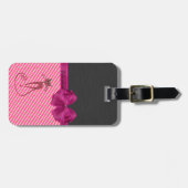 Meisjes Moderne grafische stripes, op maat gemaakt Bagagelabel (Voorkant horizontaal)