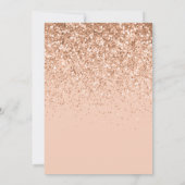 Meisjes moderne perzikglittertypografie 21-jarig (Achterkant)