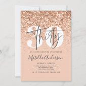 Meisjes moderne perzikglittertypografie 30 jaar (Voorkant)