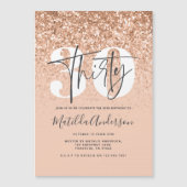 Meisjes moderne perzikglittertypografie 30 jaar (Voorkant)