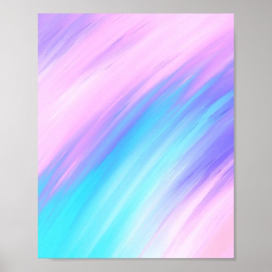 Meisjes moderne roze Paarse schildermuizen Poster (Voorkant)
