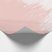 Meisjes moderne roze waterverf schilderpenselen cadeaupapier (Hoek)