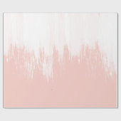 Meisjes moderne roze waterverf schilderpenselen cadeaupapier (Vlak)