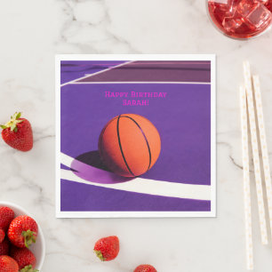 Meisjes Moderne Sport Kinder Paarse Hof Basketbal Servet