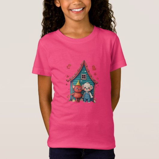 Meisjes moderne T-shirt (Voorkant)