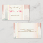 Meisjes Moderne, Waterverf penseelstreekas Visitekaartje (Voorkant / Achterkant)