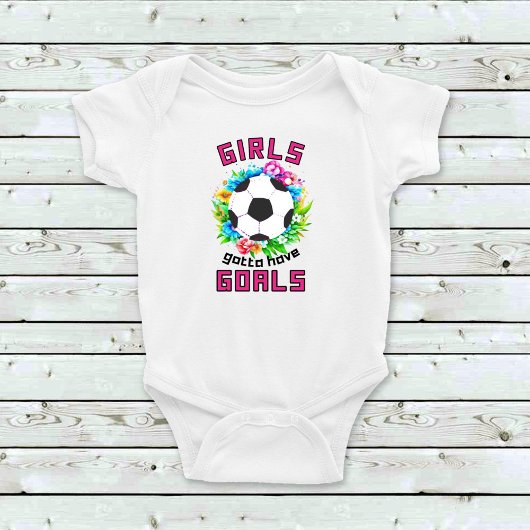 Meisjes moeten doelen hebben voetbal baby meisje b romper