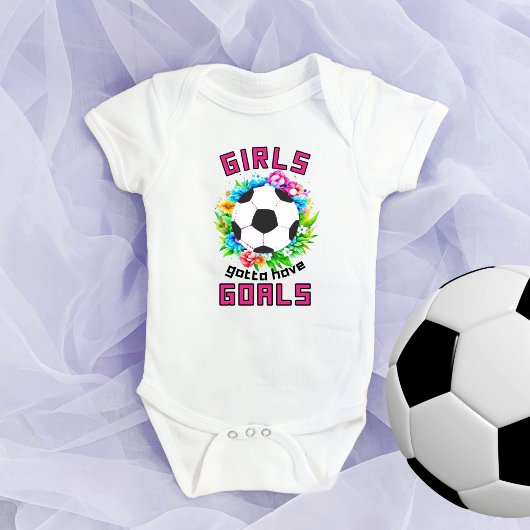 Meisjes moeten doelen hebben voetbal baby meisje b romper