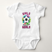 Meisjes moeten doelen hebben voetbal baby meisje b romper (Voorkant)