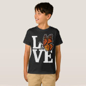Meisjes Monarch Vlinder Milkweed Vlinders T-shirt (Voorkant volledig)