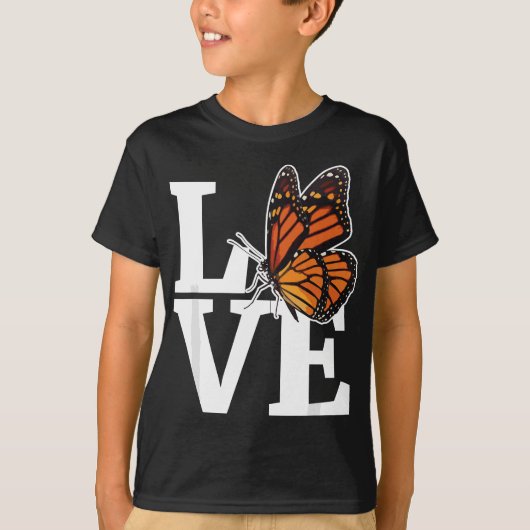 Meisjes Monarch Vlinder Milkweed Vlinders T-shirt (Voorkant)