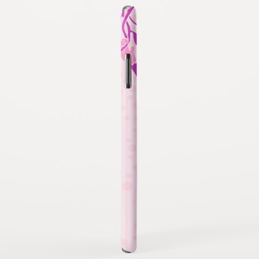 Meisjes monkey roze paarse grafische naam Case-Mate iPhone case (Achterkant/rechts)