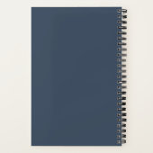 Meisjes Monogram Calligrafie 2 Beginletters Navy I Notitieboek (Achterkant)