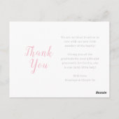 Meisjes monogram geboorte aankondigingskaarten briefkaart (Achterkant)