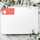 Meisjes Monogram Koraal Stip Sjabloon Etiket