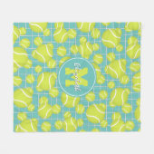 Meisjes monogram tennisballen een net detail fleece deken (Voorkant (Horizontaal))