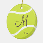 meisjes monogrammed tennis keramisch ornament (Links)